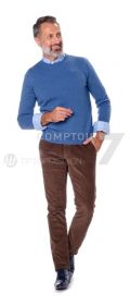 Blauwe pull ronde hals Gran Sasso