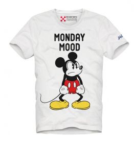 Witte T-shirt met Mickey mouse monday mood MC2 Saint Barth