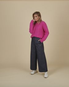 jeansblauwe culotte Rosso 35