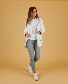Witte jas met grijze accenten Cinzia Rocca