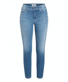 Blauwe jeans damesbroek model Piper short Cambio