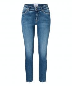 Blauwe damesbroek jeans model Piper short Cambio