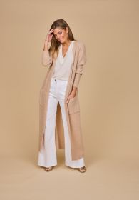 Beige lange gilet Due Amanti
