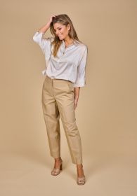 Bloes met beige bladerenprint Hemisphere