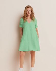 Groen V-hals kleed Riani (+5cm tov foto)