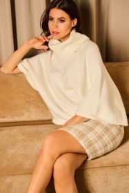 Beige geruite rok Due Amanti