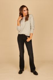 Zwarte jeans model Paris flared Cambio