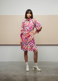 Multicolor gestreept kleed met kraag Senso