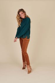 Groene pull met glitter onderaan Marc Cain