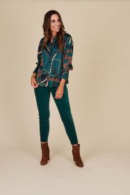 Groene broek in velours Marc Cain