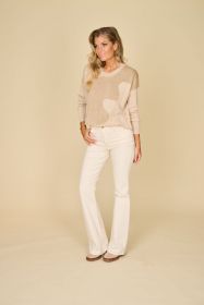 Pull in verschillende beige tinten Due Amanti