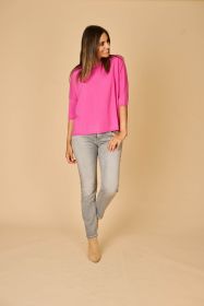 Fuchsia pull met 3/4 mouw Rosso 35