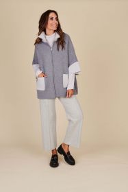 Grijze oversized vest Anneclaire