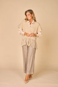 Taupe broek met krijtstreep D.Exterior