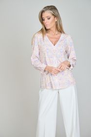 Beige V-hals bloes Hale Bob