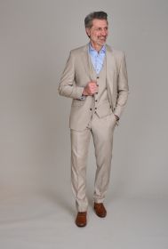 Beige kostuumbroek Roy Robson