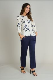 Marine broek op elastiek Rosso 35