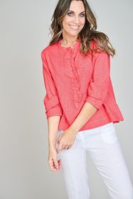 Coraal bloes met jabot Rosso 35