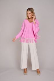 roze pull met franjes Herzen'S angelegenheit