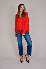 Rode pull met franjes Herzen'S angelegenheit