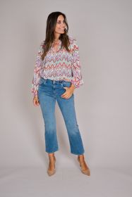 Bloes met multicolor zigzagprint Herzen'S angelegenheit
