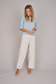 Grijsblauwe pull met 3/4 mouw Luisa Cerano