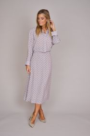 Lila lang kleed met print Marc Cain