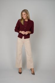 Bordeaux gilet met kraag Marc Cain