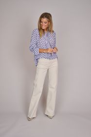 Lila bloes met print Marc Cain