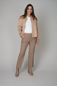 Camel, bordeaux, zwart geruite broek Marc Cain
