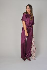 Bordeaux bloes met strik Riani
