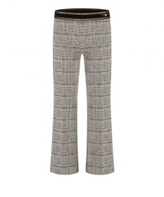 Zwart geruite broek model Francoise cropped Cambio