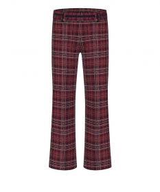 Bordeaux met blauw geruite broek Cambio