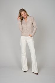 Beige gilet met kraag Des Petits Hauts