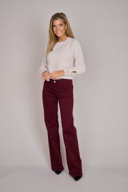 Ecru pull met split en knop aan de mouw Anneclaire