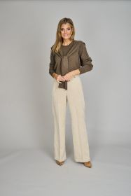 Beige broek in velours Riani