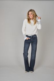 Ecru pull met grijze manchette Spoon