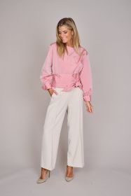 Roze bloes in tafta Rosso 35