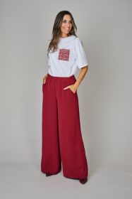 Bordeaux wijde broek Caroline Biss