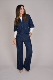 Blauwe jeansbloes Caroline Biss