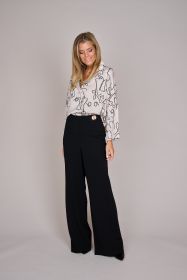 Zwarte broek met gouden gesp Joseph Ribkoff