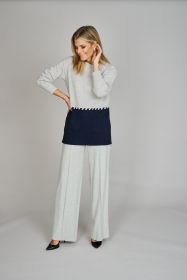 Marine/ grijze pull Blubianco