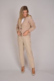 Beige broek op elastiek Peserico