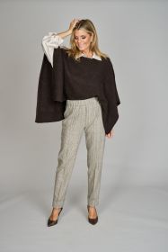 Bruine poncho D.Exterior