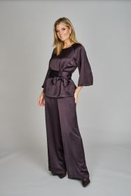 Bruine satijnen broek Senso