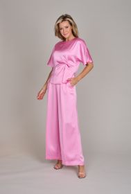 Roze satijnen broek Riani