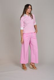 Roze/ wit gestreepte polo Riani
