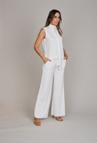 Ecru top met losse sjaal Riani