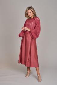 Brique pull met vlindermouwen en gaatjes Peserico