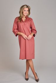 Briquekleurig kleed met borstzakken Peserico